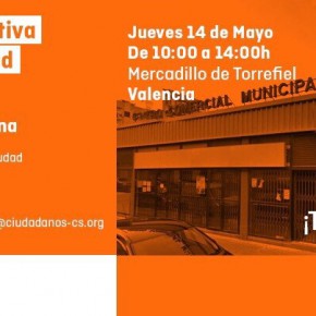 Carpa Informativa Ciudadanos. Jueves, 14 de mayo, en el Mercado de Torrefiel