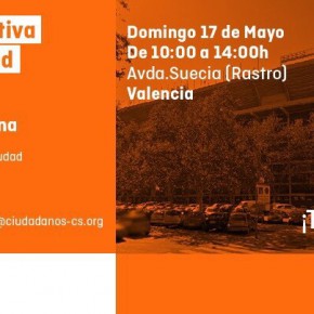 Carpa Informativa ciudadanos. Domingo, 17 de mayo, en el Rastro de la Avenida de Suecia