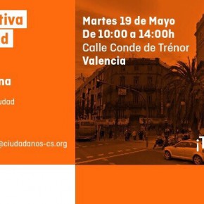 Carpa Informativa Ciudadanos. Martes, 19 de mayo, en la Calle Conde de Trénor